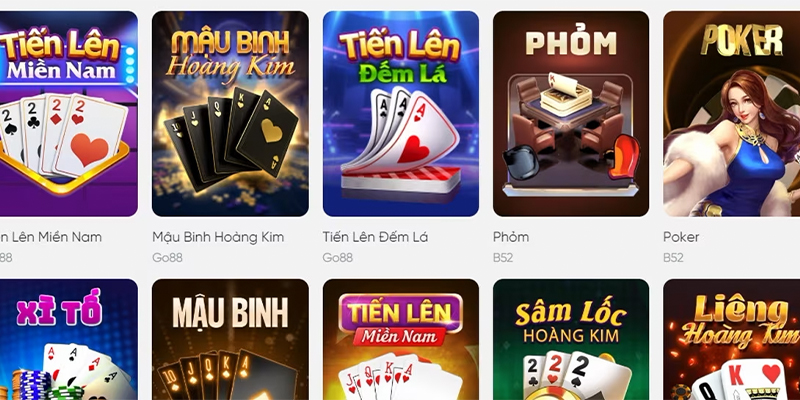 Một vài tựa Game Bài nổi bật tại nhà cái 8Live